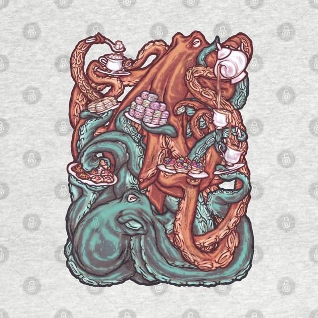 Octopus Tea Party by pbarbalios